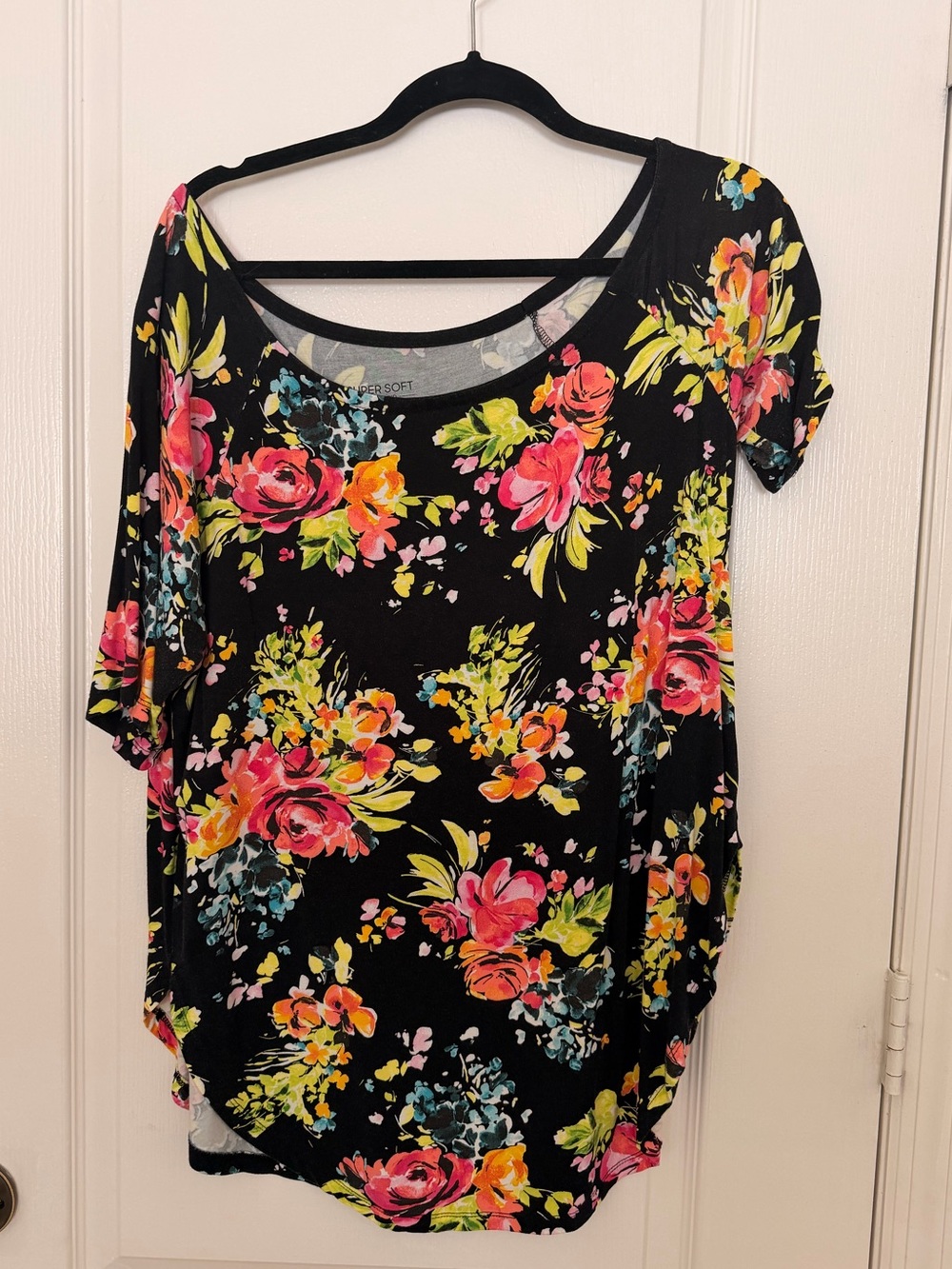 Torrid Floral Super Soft Off the Shoulder Tunic